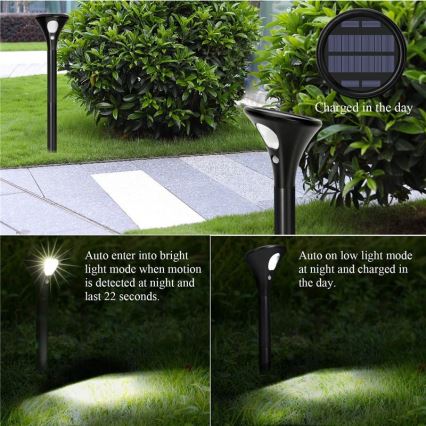 LED-Solarleuchte mit Sensor LED/1W/3,7V 6000K IP65 1500 mAh