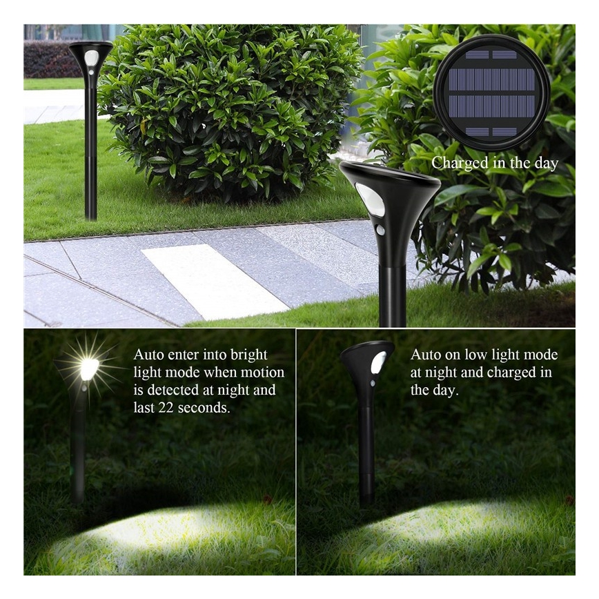 LED-Solarleuchte mit Sensor LED/1W/3,7V 6000K IP65 1500 mAh