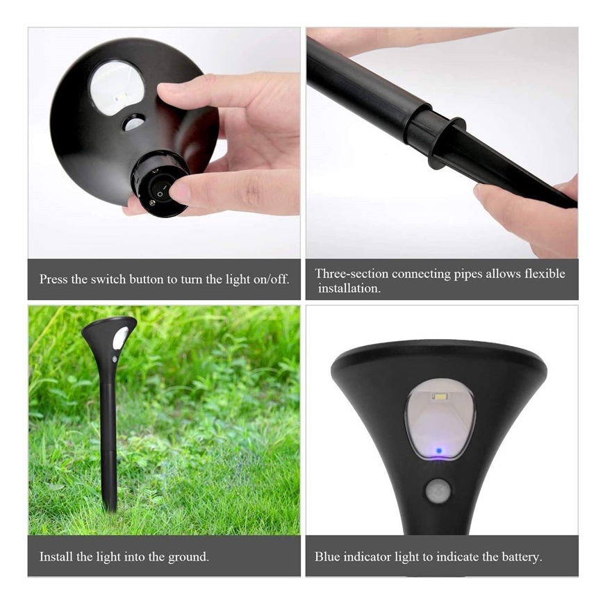 LED-Solarleuchte mit Sensor LED/1W/3,7V 6000K IP65 1500 mAh