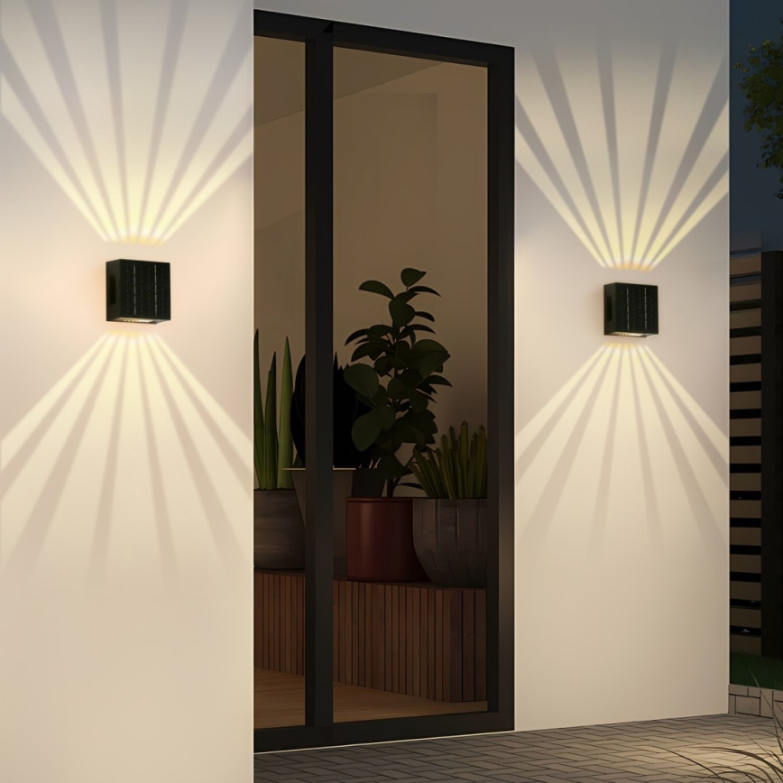 LED Solar-Wandleuchte LED/2W/3,7V 4000K IP44 1300 mAh