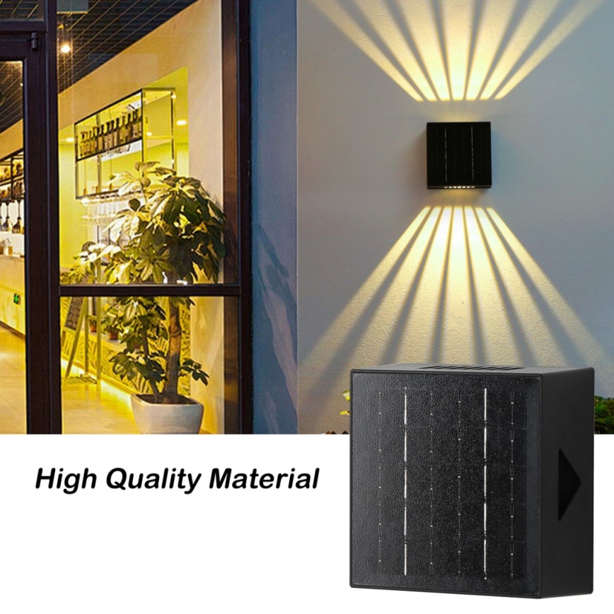 LED Solar-Wandleuchte LED/2W/3,7V 4000K IP44 1300 mAh