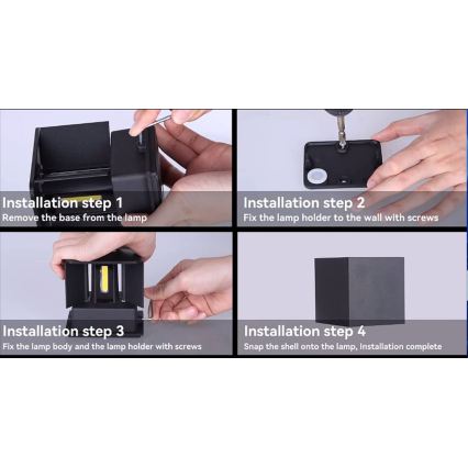 Immax 08510L - LED-Außenwandleuchte DICE LED/6W/230V 3000K IP65