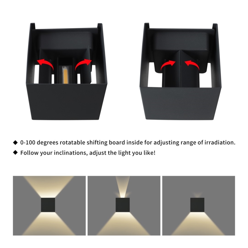 Immax 08510L - LED-Außenwandleuchte DICE LED/6W/230V 3000K IP65