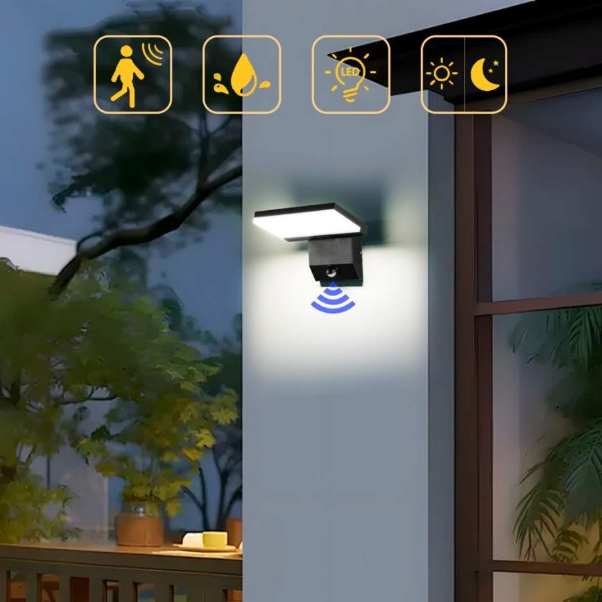 LED-Außenwandleuchte mit Sensor MODERN LED/18W/230V IP65