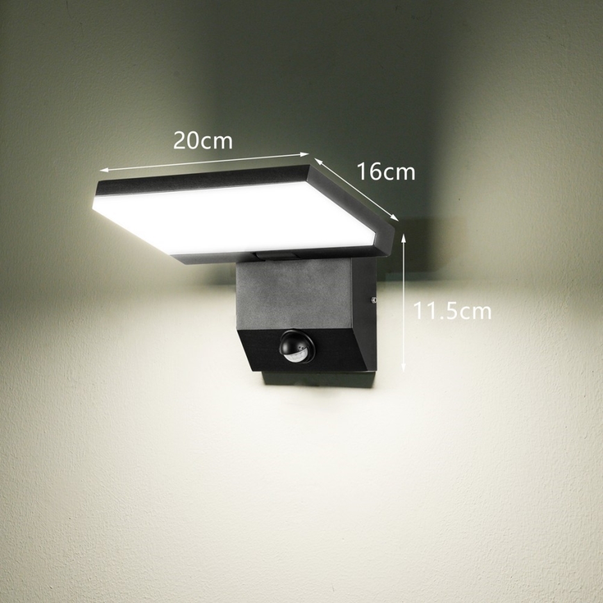 LED-Außenwandleuchte mit Sensor MODERN LED/18W/230V IP65