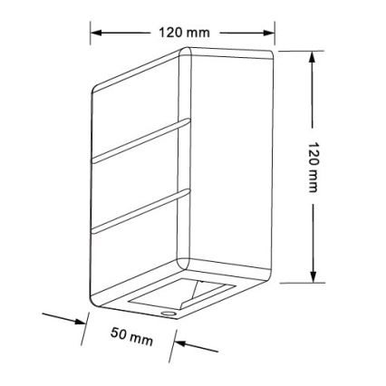 LED-Außenwandleuchte LUXLINE 6W/230V 3000K IP54 schwarz