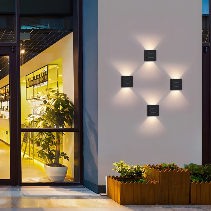 LED-Außenwandleuchte LUXLINE 6W/230V 3000K IP54 schwarz