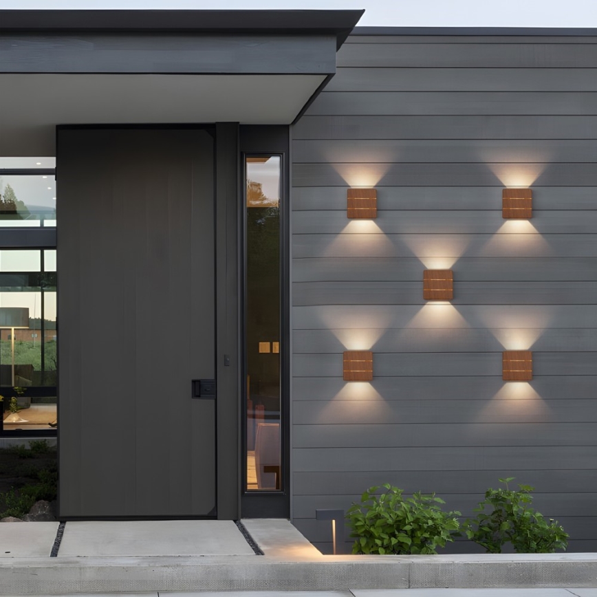 LED-Außenwandleuchte LUXLINE 6W/230V 3000K IP54, Nussbaum