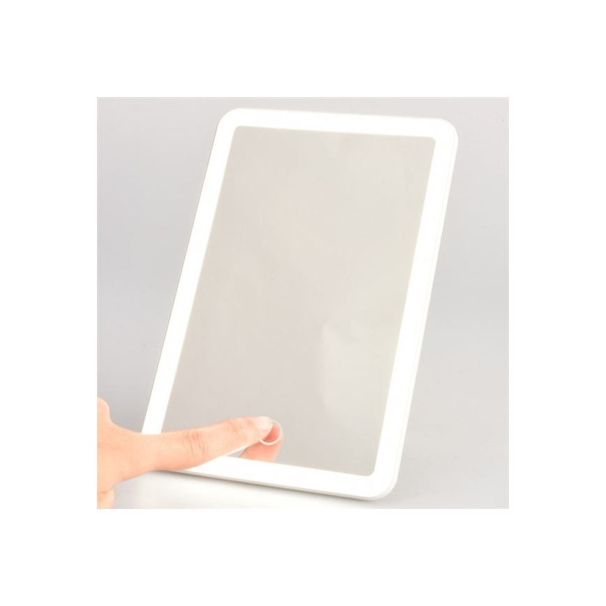 Kosmetikspiegel mit LED Beleuchtung LED/3W/5V USB eckig