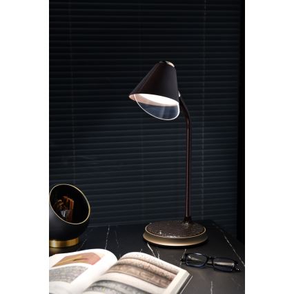 Dimmbare LED-Tischleuchte mit kabelloser Aufladung FINCH LED/9W/12/230V grau/glänzendes Chrom