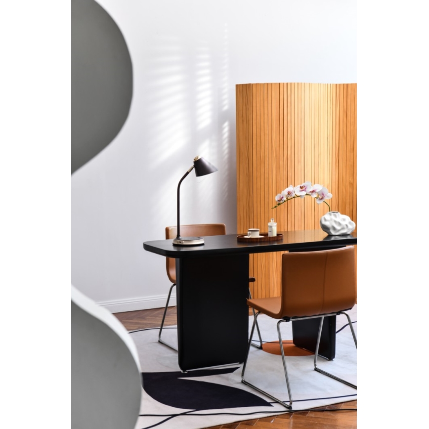 Dimmbare LED-Tischleuchte mit kabelloser Aufladung FINCH LED/9W/12/230V grau/glänzendes Chrom