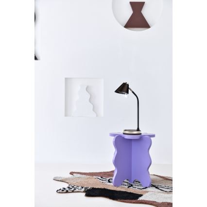 Dimmbare LED-Tischleuchte mit kabelloser Aufladung FINCH LED/9W/12/230V grau/glänzendes Chrom