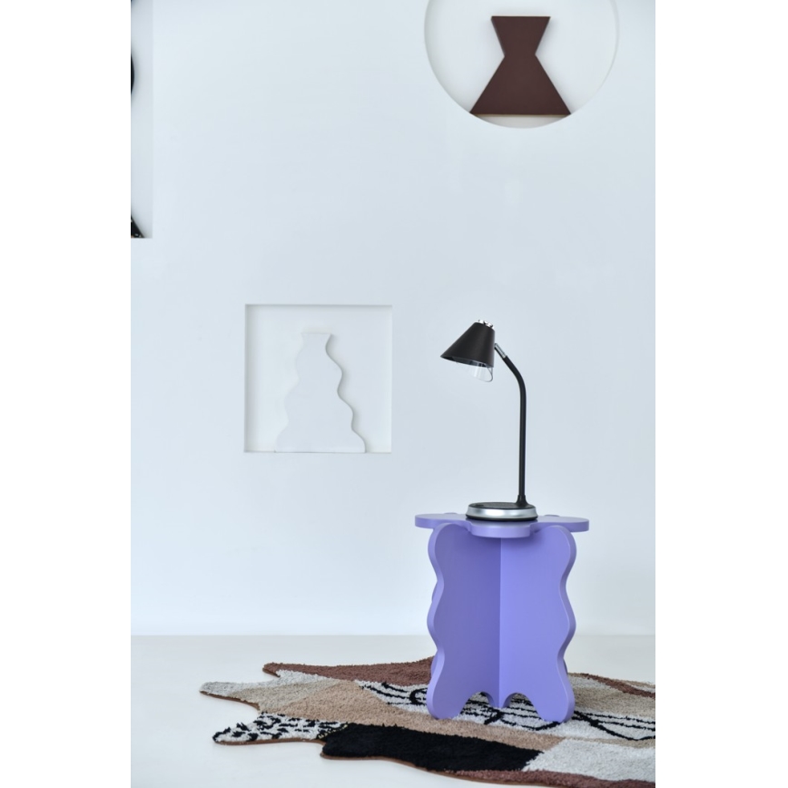 Dimmbare LED-Tischleuchte mit kabelloser Aufladung FINCH LED/9W/12/230V grau/glänzendes Chrom