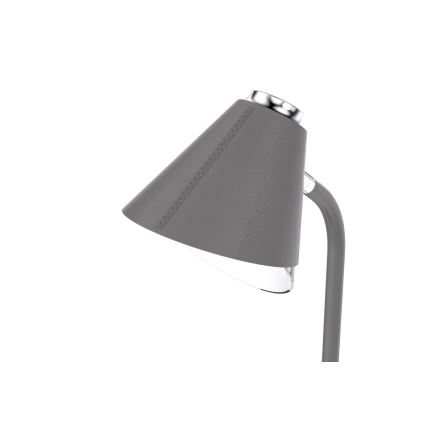 Dimmbare LED-Tischleuchte mit kabelloser Aufladung FINCH LED/9W/12/230V grau/glänzendes Chrom