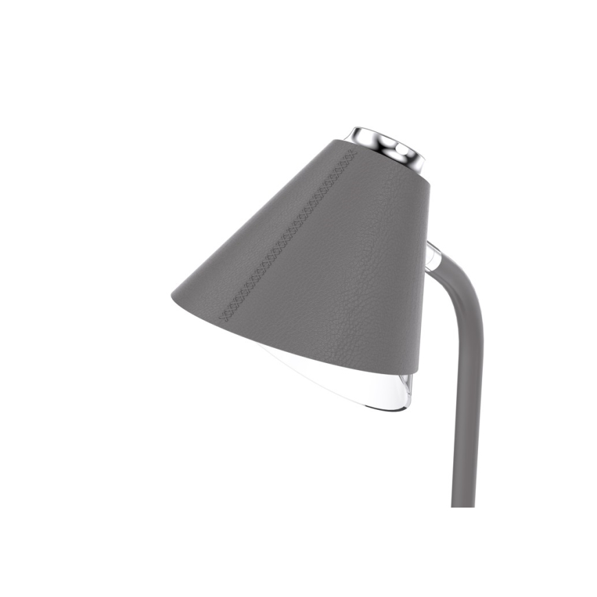 Dimmbare LED-Tischleuchte mit kabelloser Aufladung FINCH LED/9W/12/230V grau/glänzendes Chrom