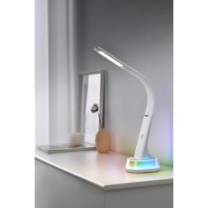 LED RGB dimmbare Tischlampe mit kabelloser Ladefunktion CORELLA LED/7W/12/230V schwarz