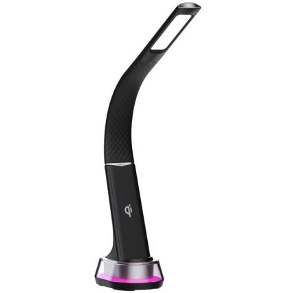 LED RGB dimmbare Tischlampe mit kabelloser Ladefunktion CORELLA LED/7W/12/230V schwarz