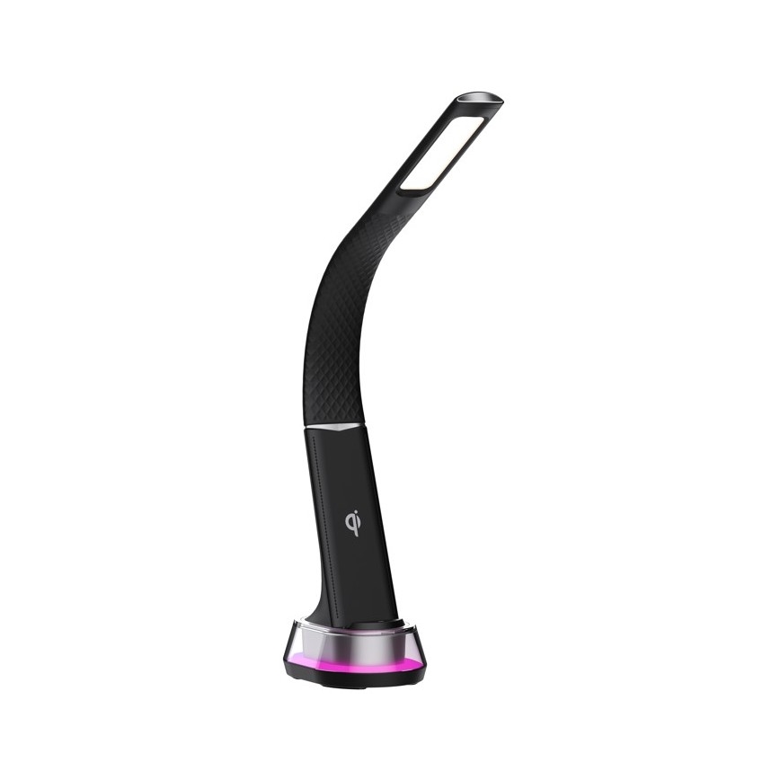 LED RGB dimmbare Tischlampe mit kabelloser Ladefunktion CORELLA LED/7W/12/230V schwarz