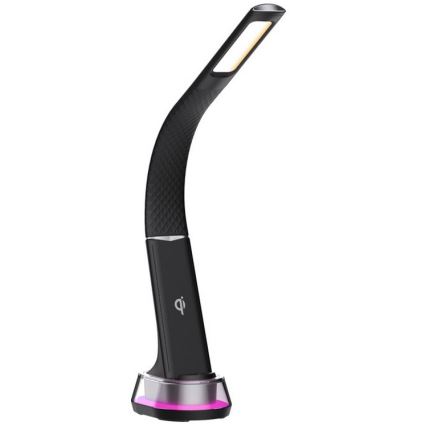 LED RGB dimmbare Tischlampe mit kabelloser Ladefunktion CORELLA LED/7W/12/230V schwarz