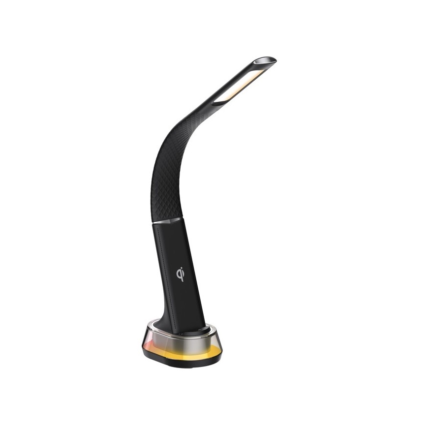 LED RGB dimmbare Tischlampe mit kabelloser Ladefunktion CORELLA LED/7W/12/230V schwarz