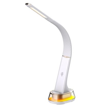 LED RGB dimmbare Tischlampe mit kabelloser Ladefunktion CORELLA LED/7W/12/230V weiß