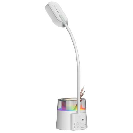 LED RGBW Dimmbare Tischlampe mit Stifthalter FALCON LED/10W/5V