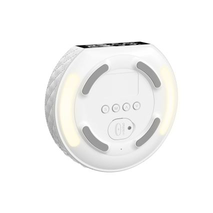 Wecker mit LCD-Anzeige und kabelloser Qi-Ladevorrichtung 27W/9V 220 mAh weiß
