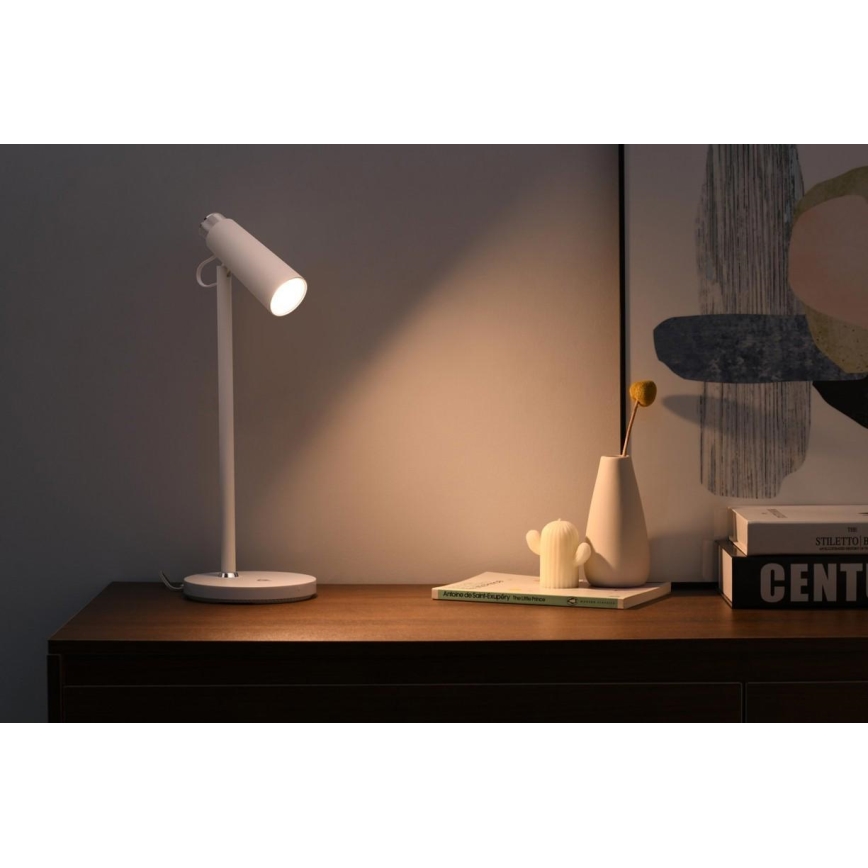 Dimmbare LED-Tischleuchte mit kabelloser Qi-Aufladung TIT LED/12W/230V weiß