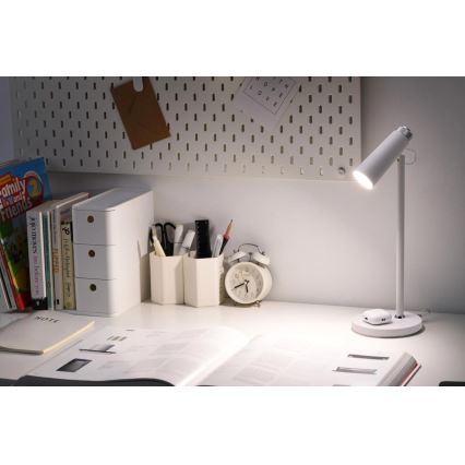 Dimmbare LED-Tischleuchte mit kabelloser Qi-Aufladung TIT LED/12W/230V weiß