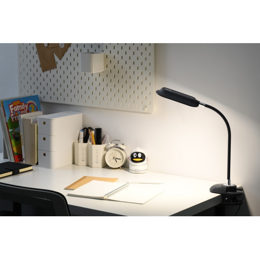 LED+CCT dimmbare Tischlampe mit Clip CLIP LED/7,5W/230V 3000/4200/5000K schwarz