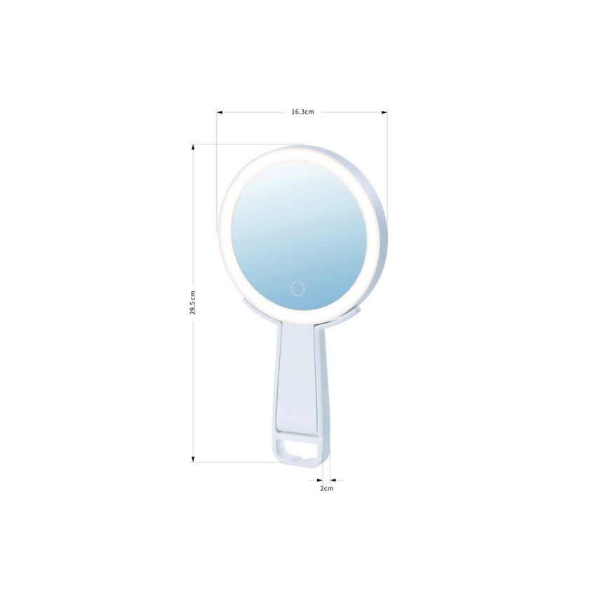 Immax 09103L - LED+CCT dimmbarer Kosmetikspiegel SWEET LED/3W/5V weiß