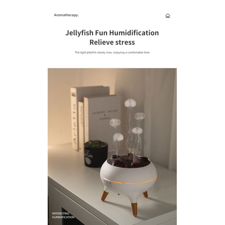 Immax 09104L - Aroma-Diffusor und Luftbefeuchter JELLYFISH LED/11W/5V