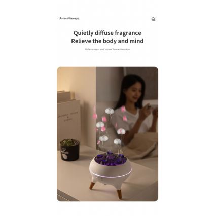 Immax 09104L - Aroma-Diffusor und Luftbefeuchter JELLYFISH LED/11W/5V