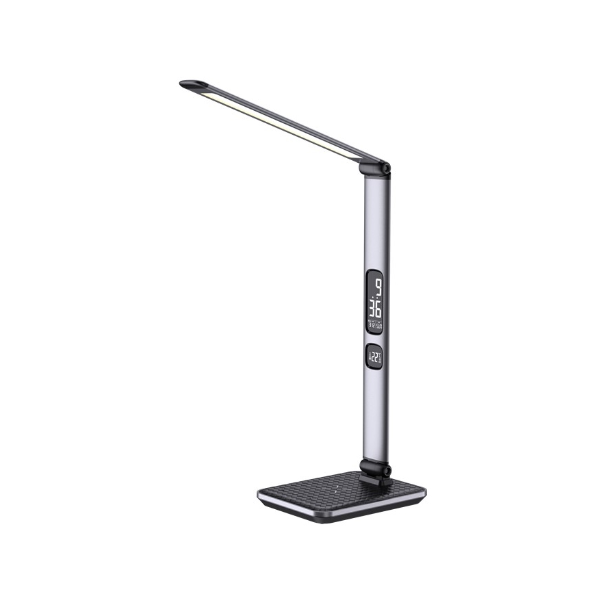 Dimmbare LED-Tischlampe LED/8,5W/230V mit kabelloser Ladefunktion, silber
