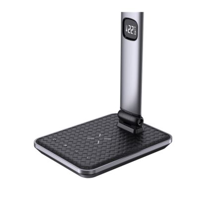 Dimmbare LED-Tischlampe LED/8,5W/230V mit kabelloser Ladefunktion, silber