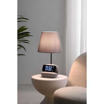 Dimmbare LED-Tischlampe mit kabelloser Qi-Ladefunktion SOFA LED/6W/230V grau