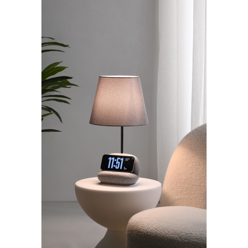 Dimmbare LED-Tischlampe mit kabelloser Qi-Ladefunktion SOFA LED/6W/230V grau