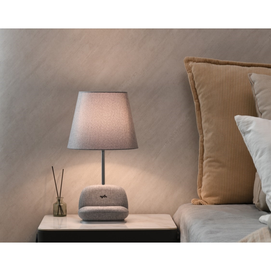 Dimmbare LED-Tischlampe mit kabelloser Qi-Ladefunktion SOFA LED/6W/230V grau