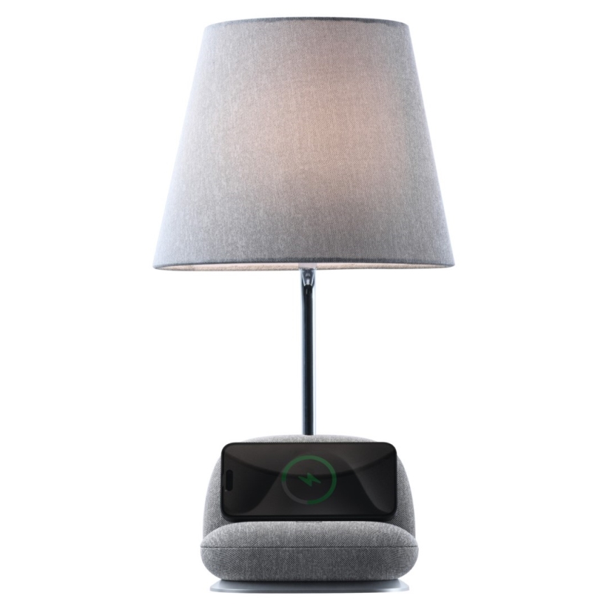 Dimmbare LED-Tischlampe mit kabelloser Qi-Ladefunktion SOFA LED/6W/230V grau