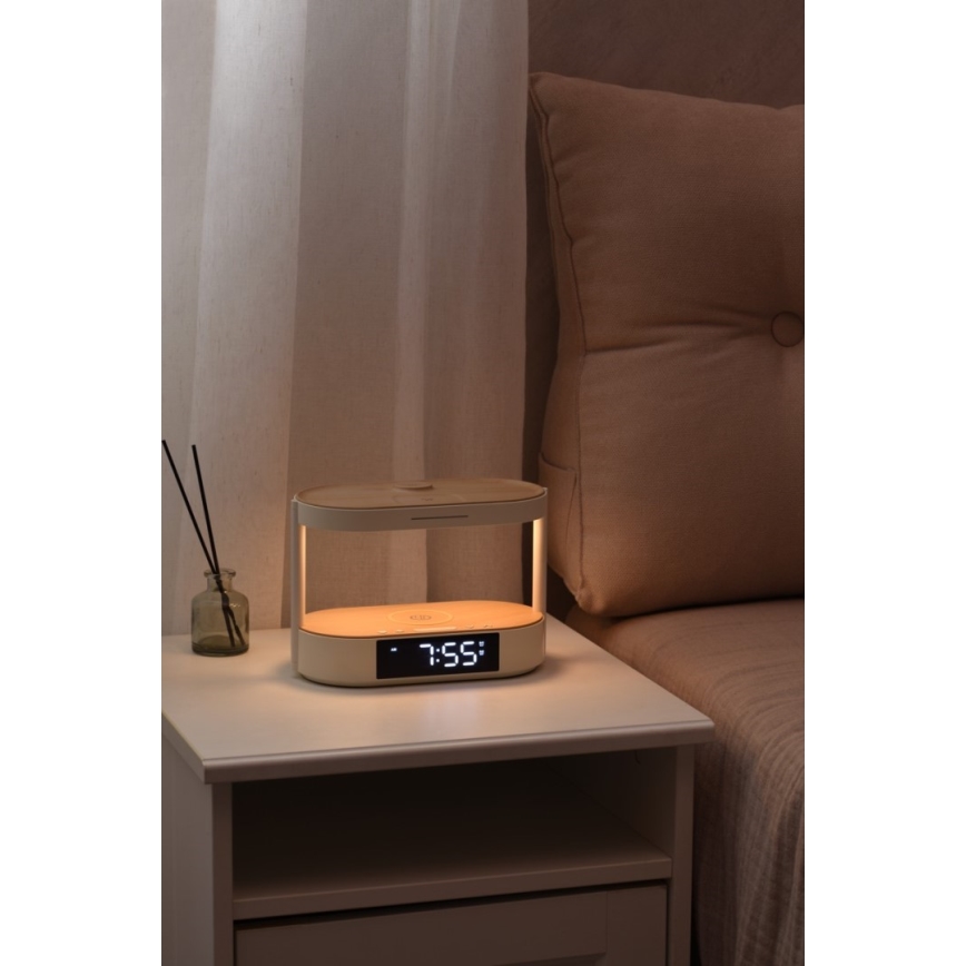 LED-dimmbare Schreibtischlampe mit Wecker und Ladefunktion TRIPLE DOCK LED/1,5W/5V