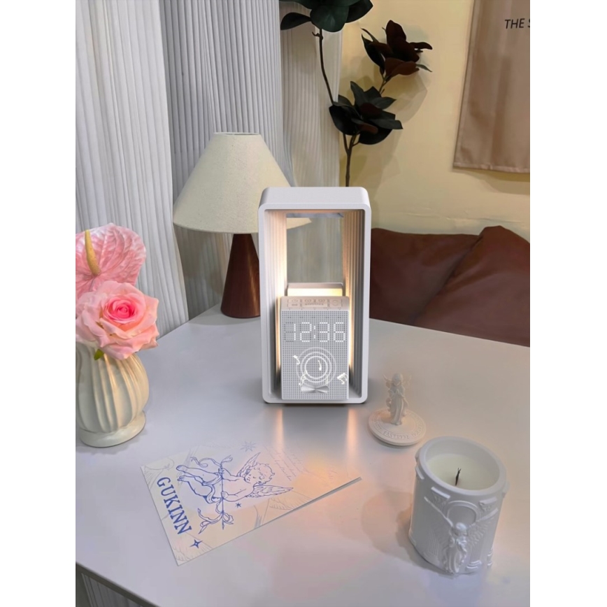 LED-Tischlampe mit Wecker und Ladefunktion CALM LED/3,5W/5V
