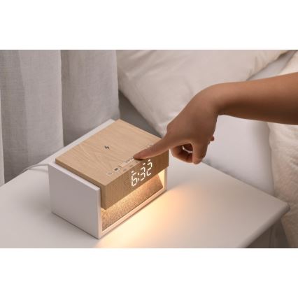 LED Tischlampe mit Wecker und Ladefunktion CALM LED/1,2W/5V