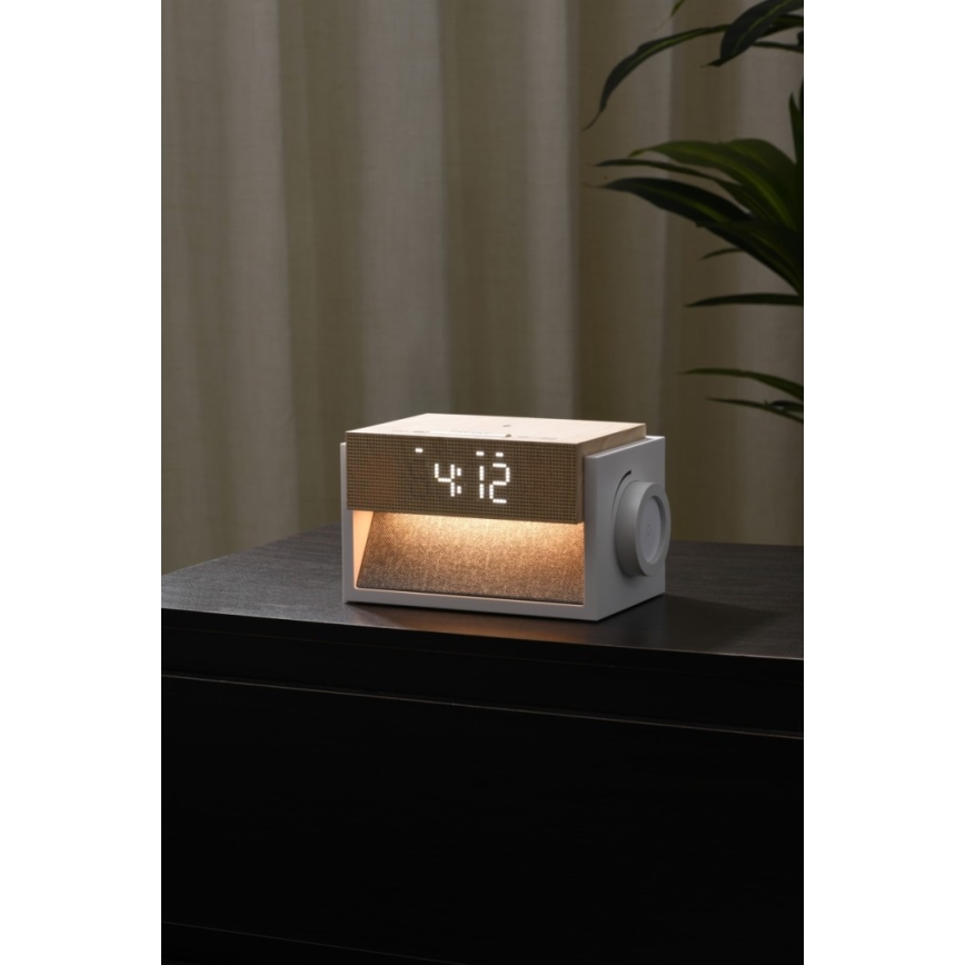 LED Tischlampe mit Wecker und Ladefunktion CALM LED/1,2W/5V