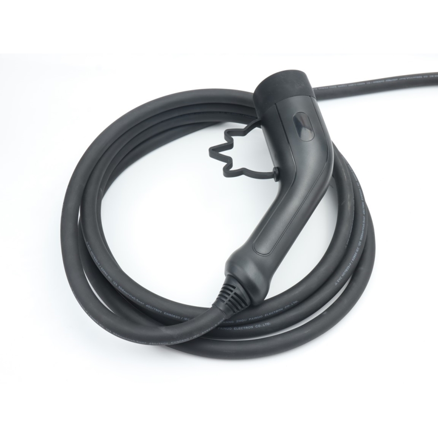 Immax - Tragbare EV-Ladestation für Elektrofahrzeuge AC Typ 2 16A/380V 11kW + Stecker 230V 5m Wi-Fi Tuya