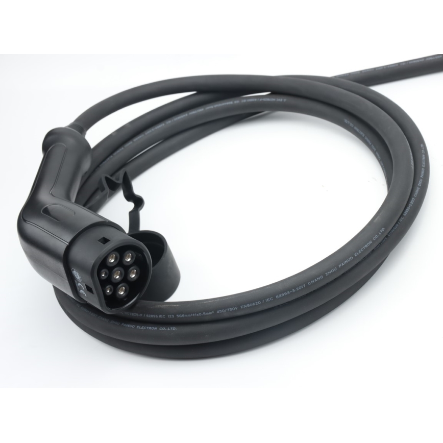 Immax - Tragbare EV-Ladestation für Elektrofahrzeuge AC Typ 2 16A/380V 11kW + Stecker 230V 5m Wi-Fi Tuya