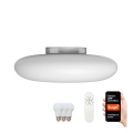 Immax NEO 07061L-LED RGBW dimmbare Deckenleuchte FUENTE 3xLED/8,5W/100-240V Tuya + Fernbedienung