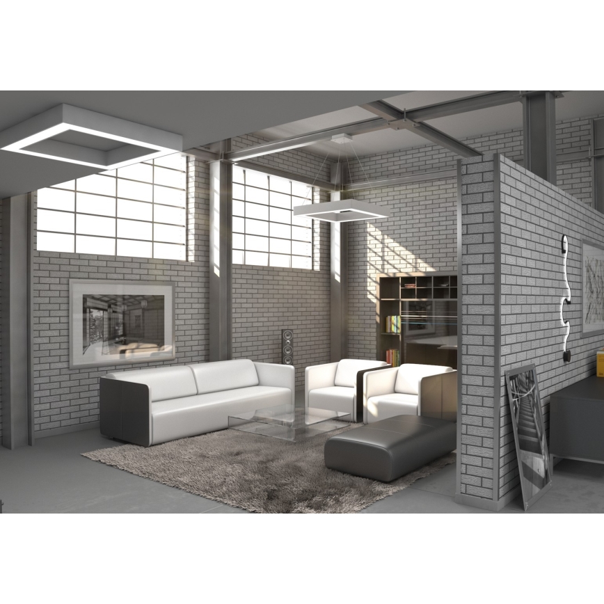Immax NEO 07071L - LED dimmbare Hängeleuchte an Seil CANTO LED/60W/230V 80x80 cm Tuya + Fernbedienung