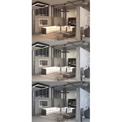 Immax NEO 07073L - LED dimmbare Hängeleuchte an Seil CANTO LED/60W/230V 80x80 cm Tuya + Fernbedienung