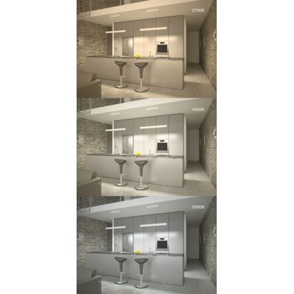 Immax NEO 07075L-LED Dimmbarer Seil-Pendelleuchte LISTON weiß LED/18W/230V Tuya + Fernbedienung