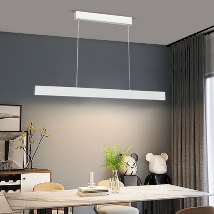 Immax NEO 07075L-LED Dimmbarer Seil-Pendelleuchte LISTON weiß LED/18W/230V Tuya + Fernbedienung